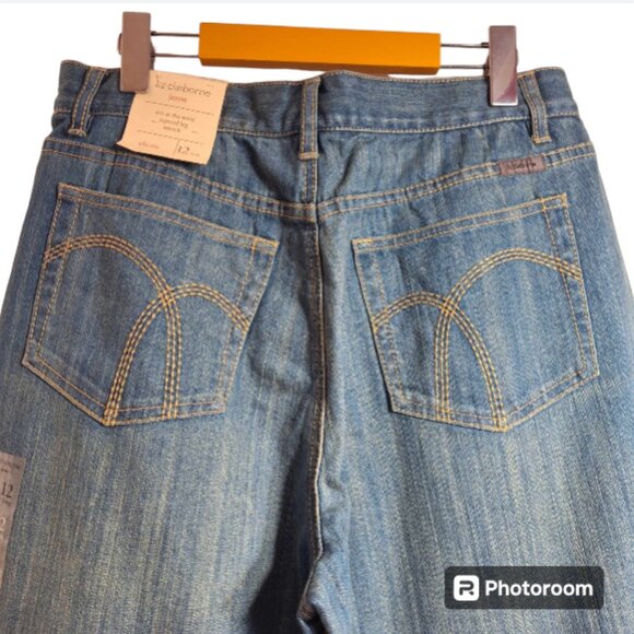 Liz Claiborne Ongoing Essentials Classic Blue Jeans Size 12 Long - Picture 4 of 12